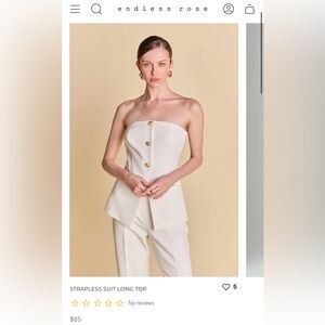 Endless Rose strapless vest. NWT sz S